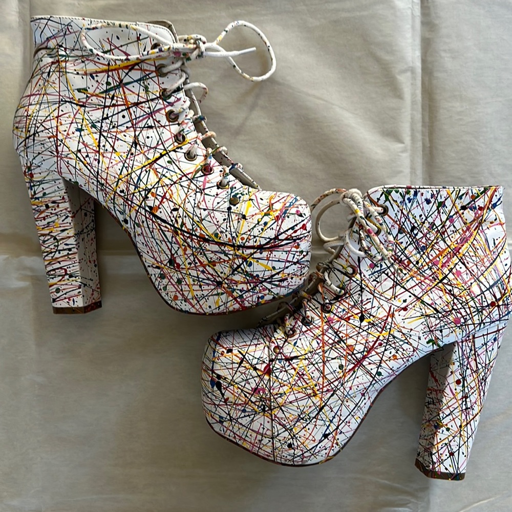 Jeffrey Campbell Paint Splatter Lita Boots